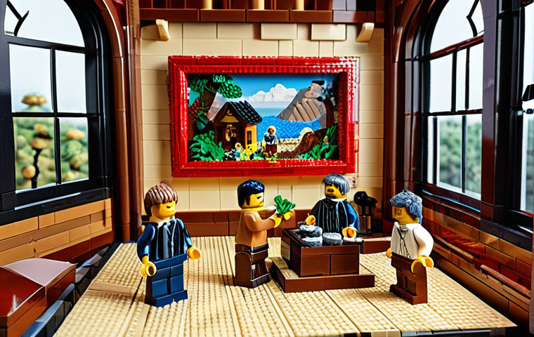 **

A vibrant and detailed LEGO model of a famous artwork or movie scene, meticulously recreated with LEGO bricks. The scene should showcase creativity and skill in LEGO construction, appealing to judges in a LEGO competition. Add টেকনিক্যাল LEGO elements to show movement.

**