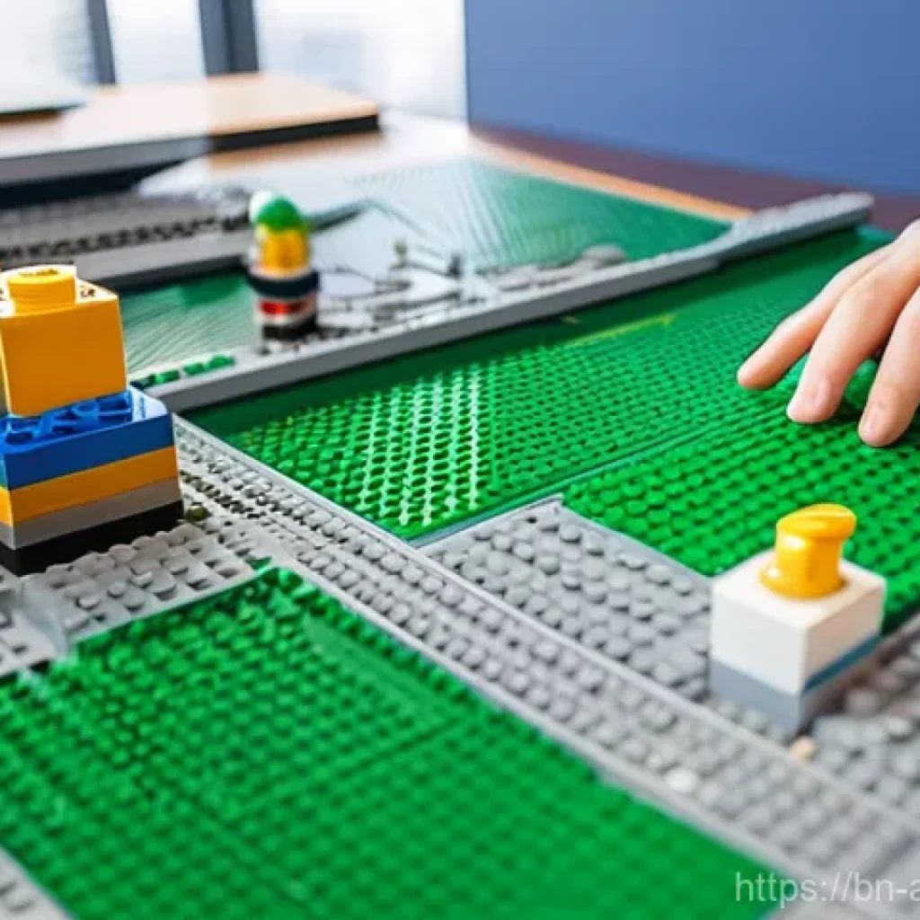 레고 창작가들이 사용하는 도구 - **Prompt 1: Digital LEGO Cityscape Creation**
"A wide-angle, vibrant, and highly detailed photog...