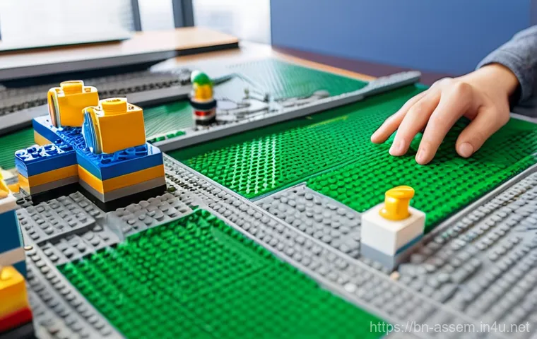 레고 창작가들이 사용하는 도구 - **Prompt 1: Digital LEGO Cityscape Creation**
"A wide-angle, vibrant, and highly detailed photog...
